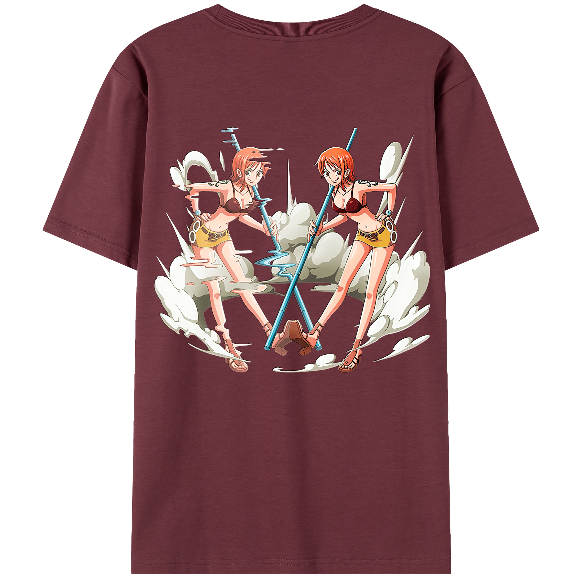 ワンピース ナミ ONE PIECE Nami 綿100％半袖Tシャツ（背面プリント）